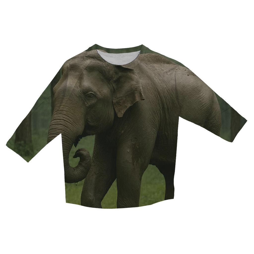 Monsoon Shade Indian Elephant custom 3/4 sleeve shirts