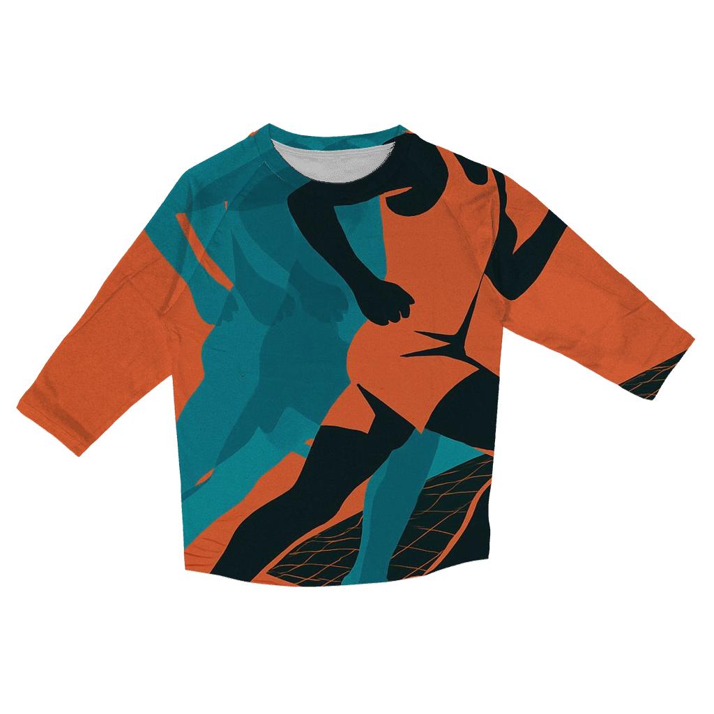 Time Dilation Marathon Ethiopia printed three quarter sleeve shirts