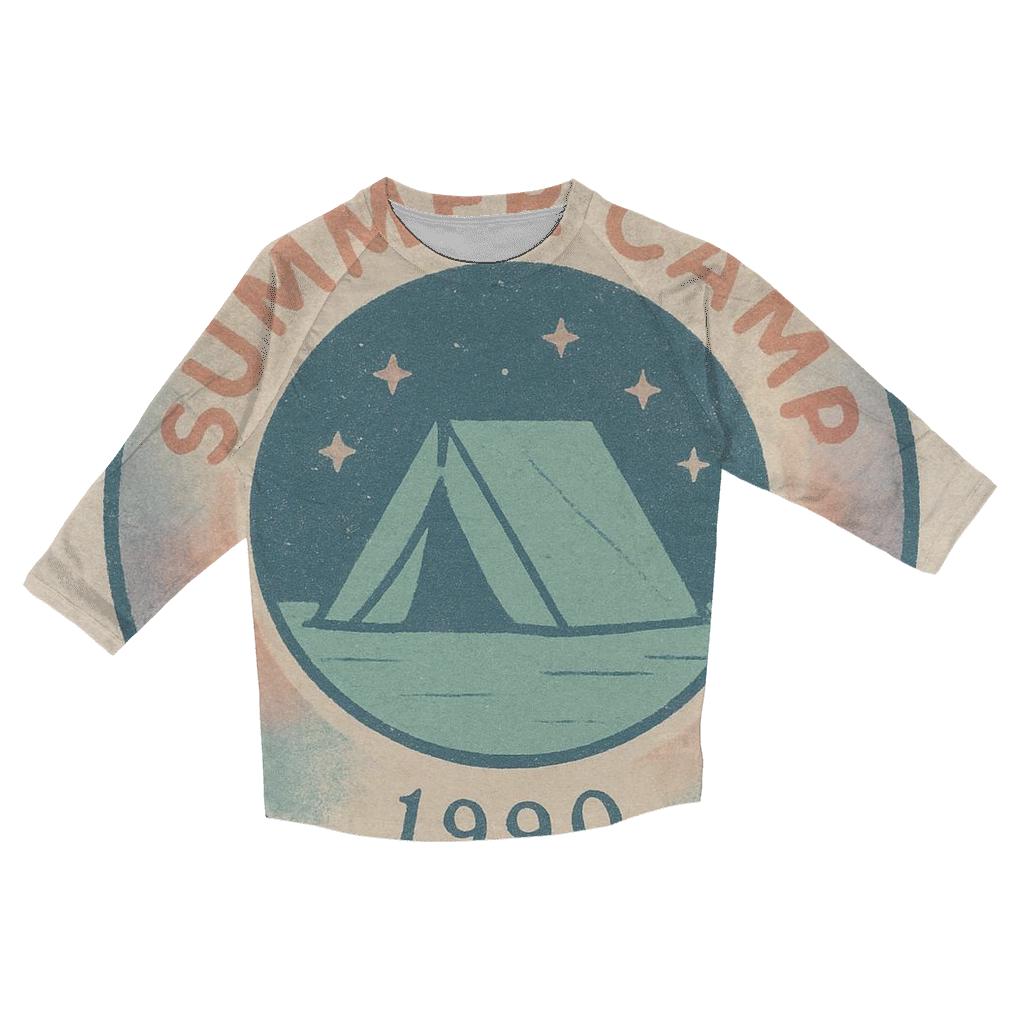 Faded Polaroid Starcamp Badge 1992 cotton quarter sleeve shirts