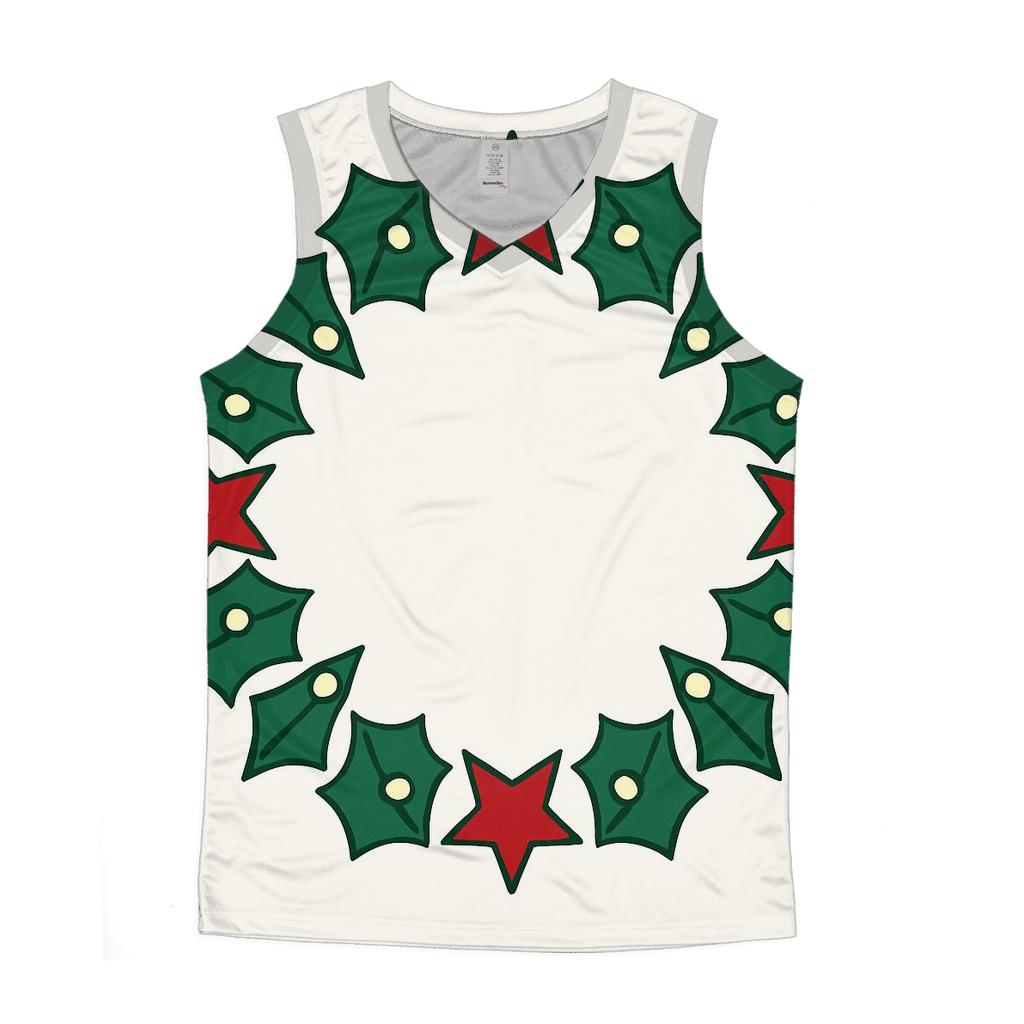 Starlit Holly Wreath Geometry stylish racerback tanks