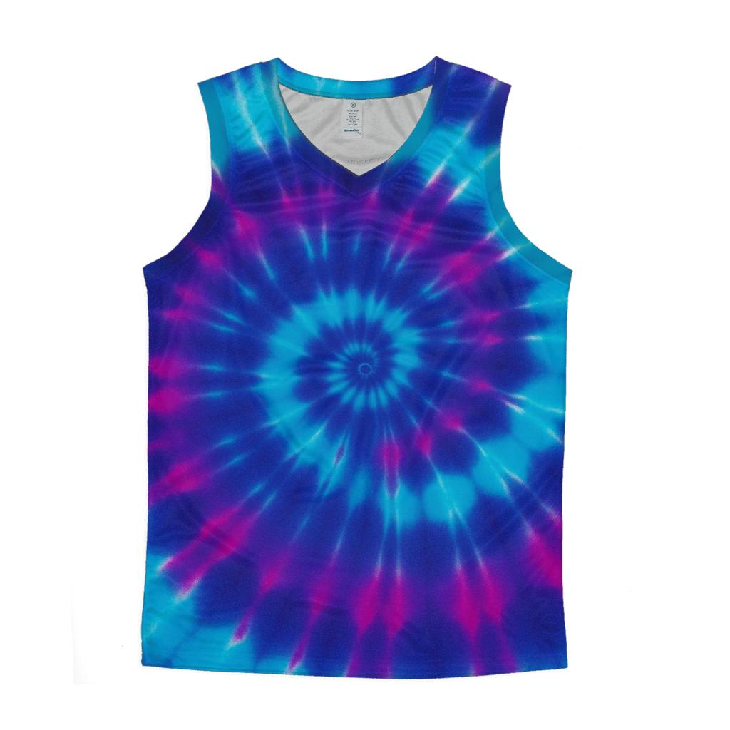 Pulsar Spiral Overdye Whorl cotton sleeveless tops