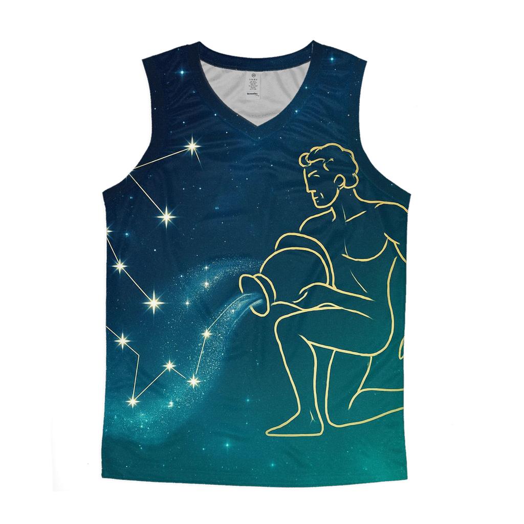 Aquarius Water Bearer Nebula Pour designer workout tanks