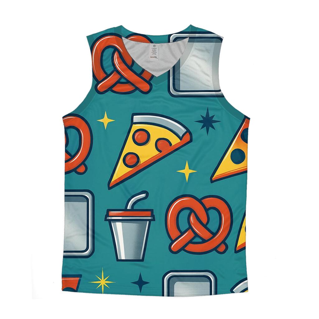Mall Food Court Chrome Icons custom tank tops