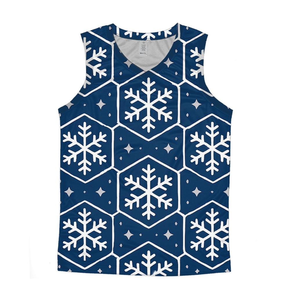 Snowflake Lattice Night Pattern stylish racerback tanks