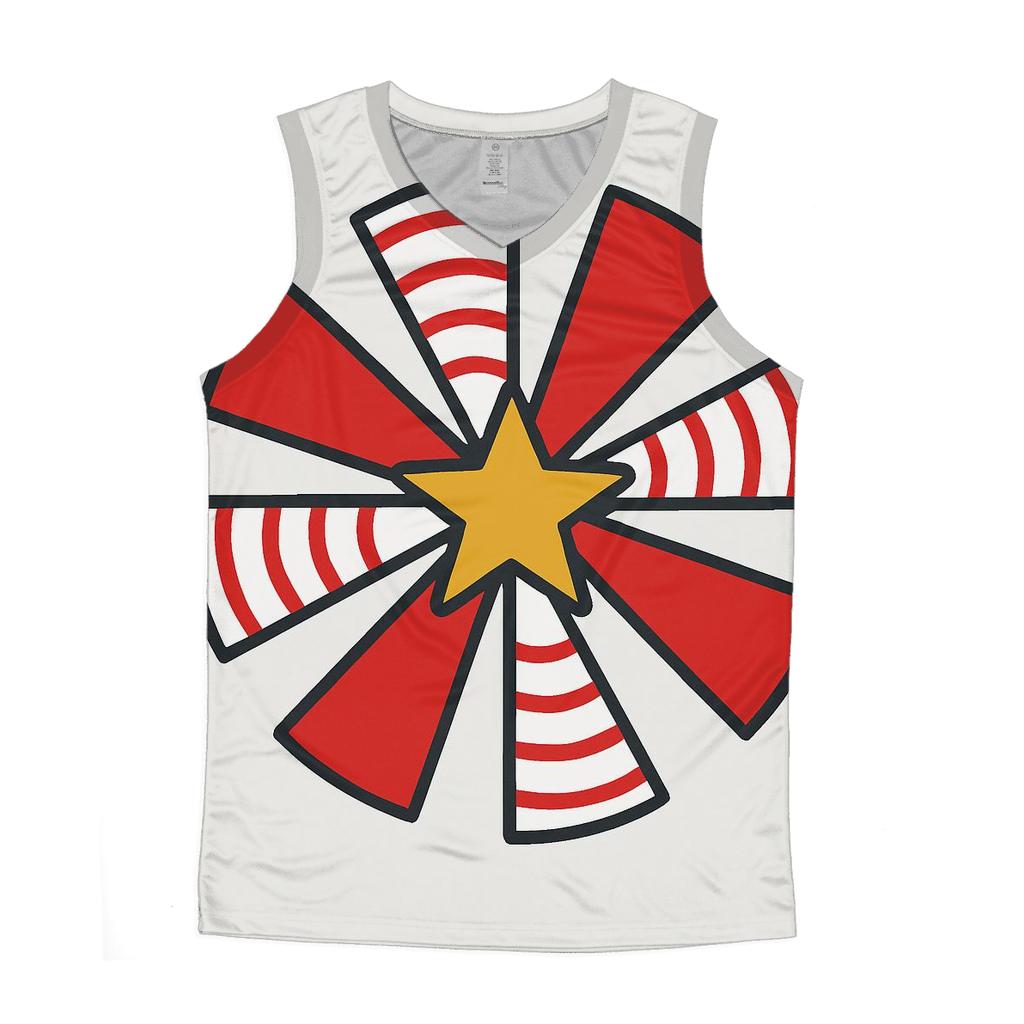Candy Cane Stripe Starburst casual summer tank tops