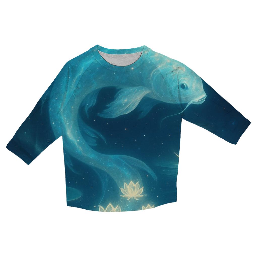Aurora Koi Nebula Garden fashion 3/4 sleeve shirts