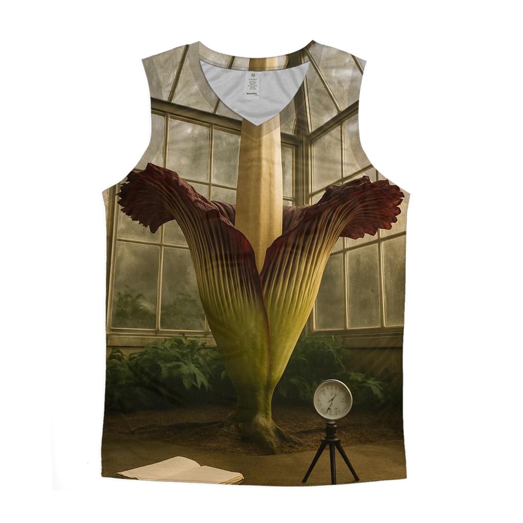 Botanical Conservatory Titan Arum Bloom With Measurement Tools personalized athletic tanks