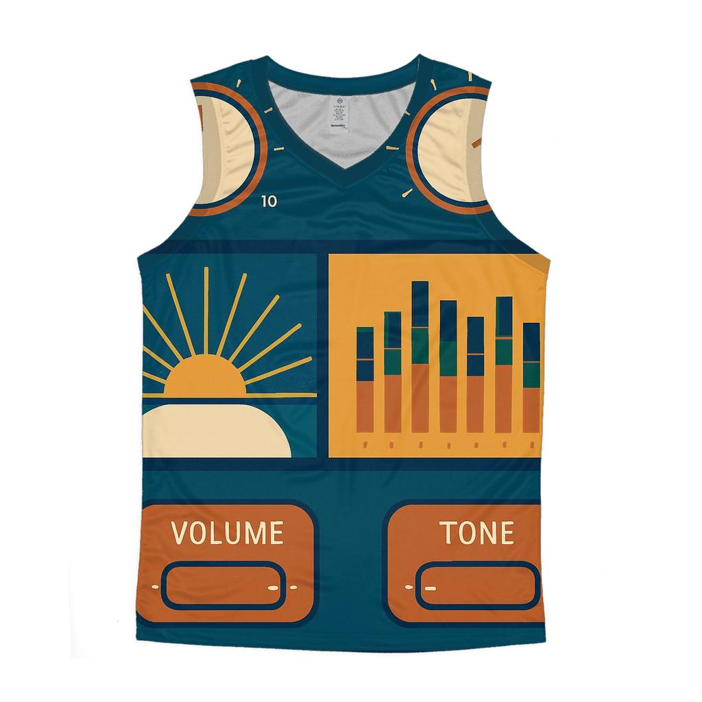 Analog HiFi Dial Sunburst Panels personalized athletic tanks