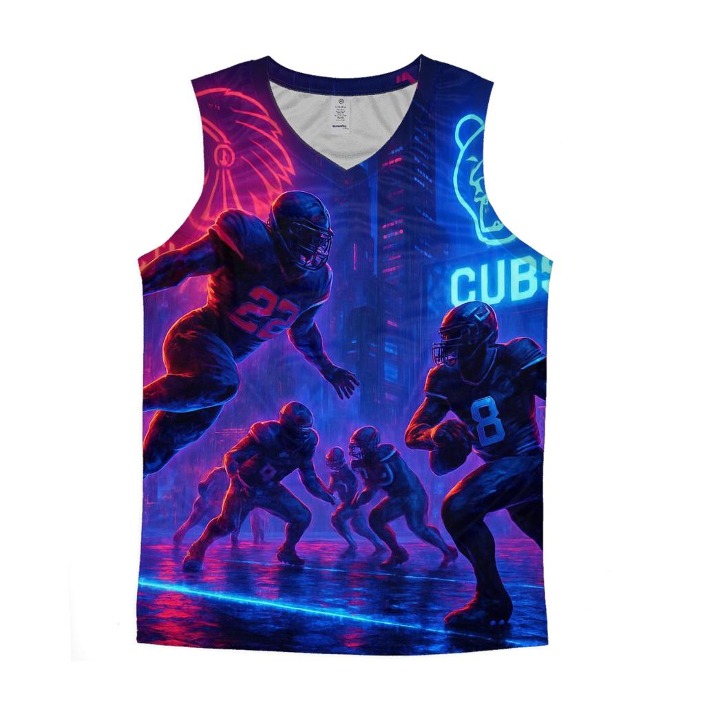 Neon Rooftop Rumble Braves Vs Cubs personalized athletic tanks