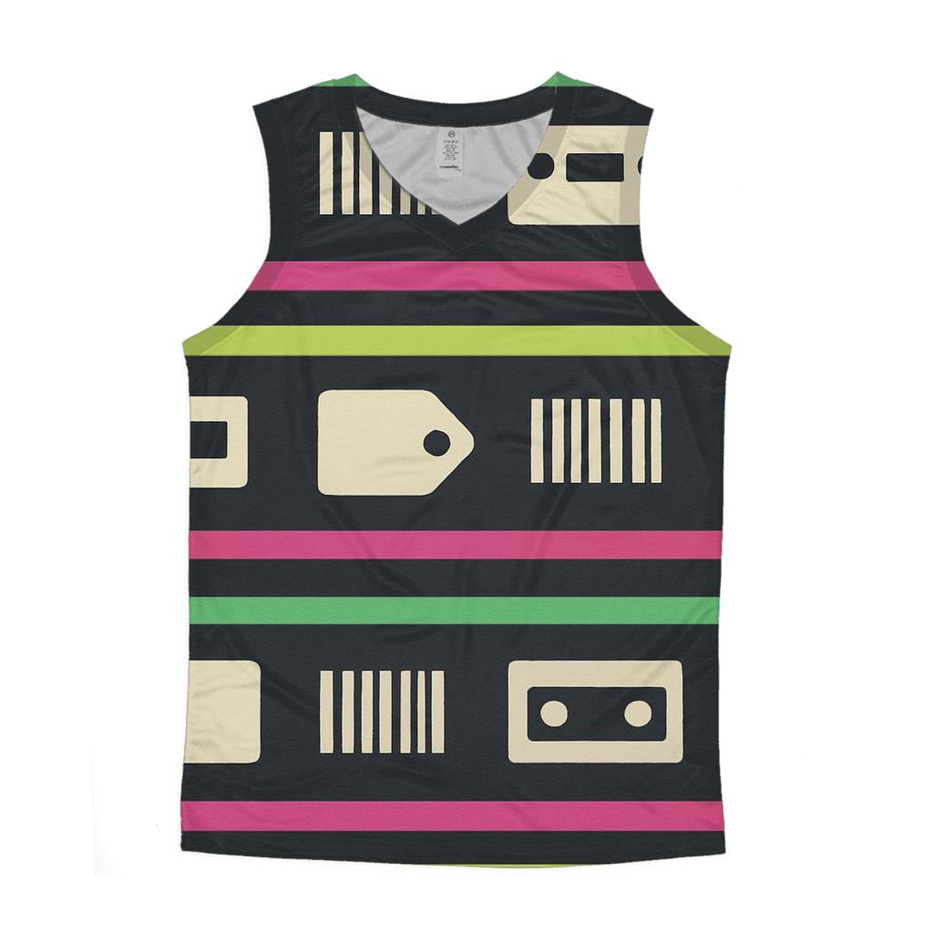 VHS Rental Aisle Price Tag Stripes casual summer tank tops