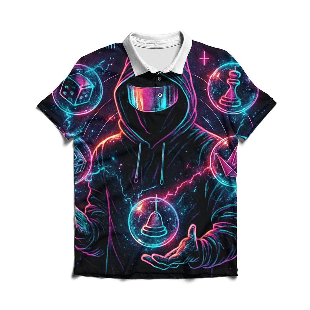 Pocket Universe Juggler designer slim fit polos