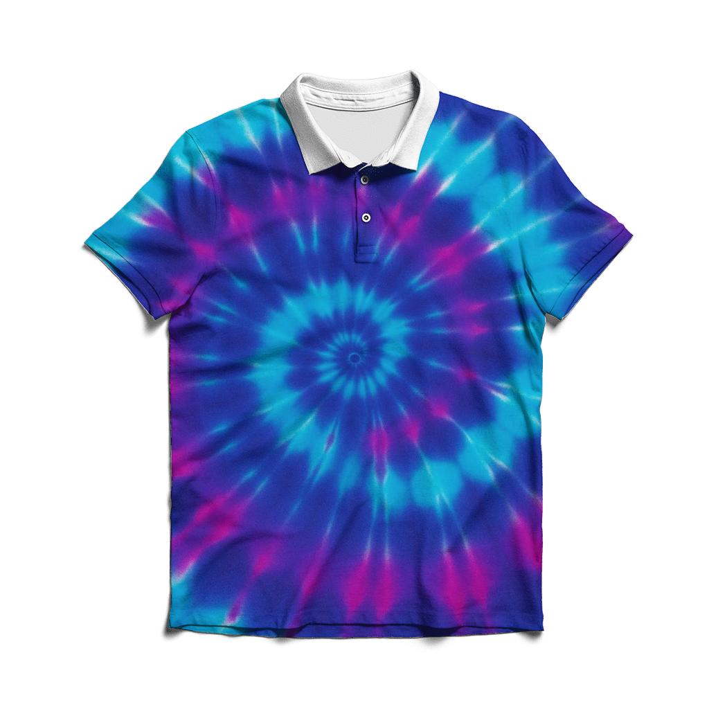 Pulsar Spiral Overdye Whorl personalized polo shirts