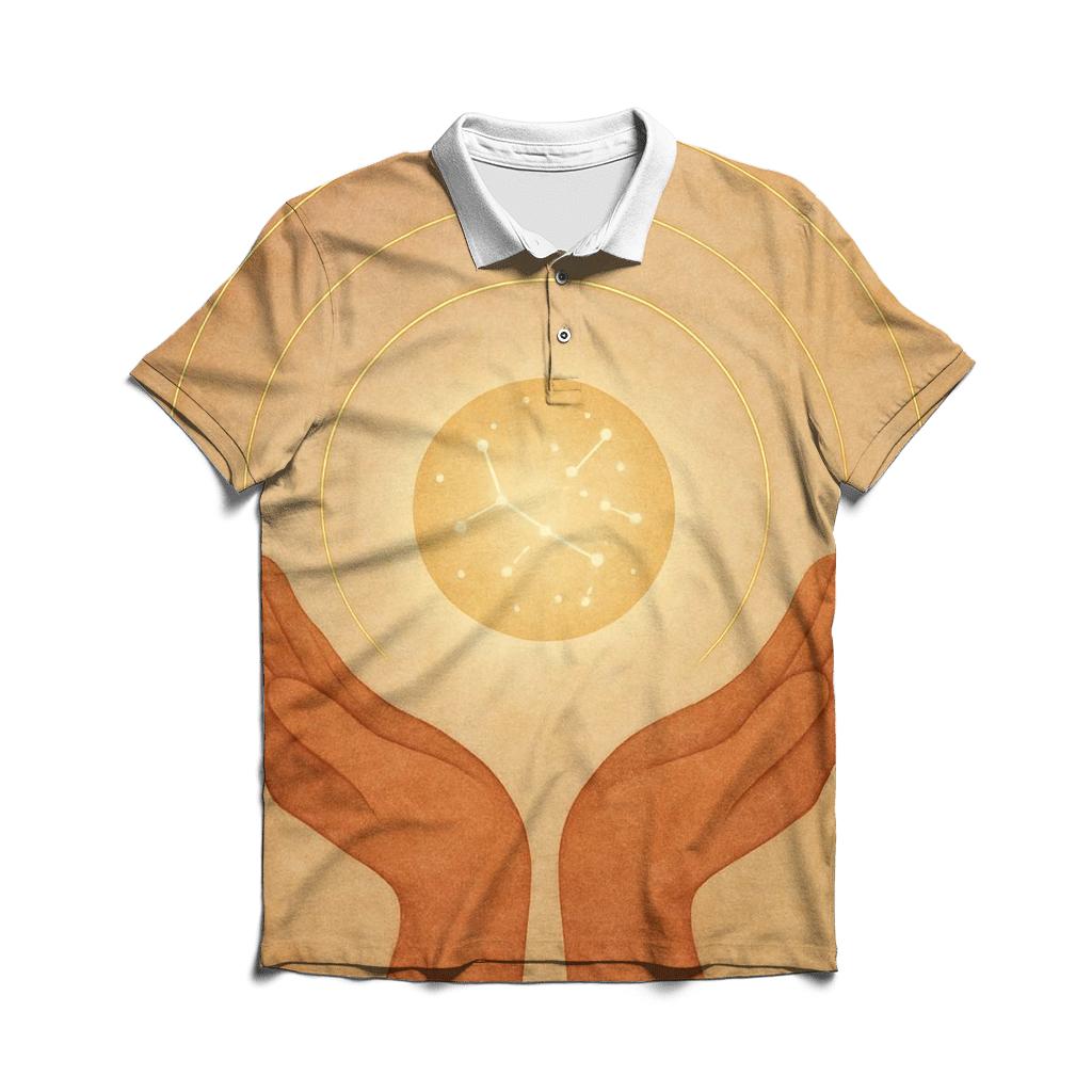 Hands Of Starlit Gratitude stylish collar polo tees
