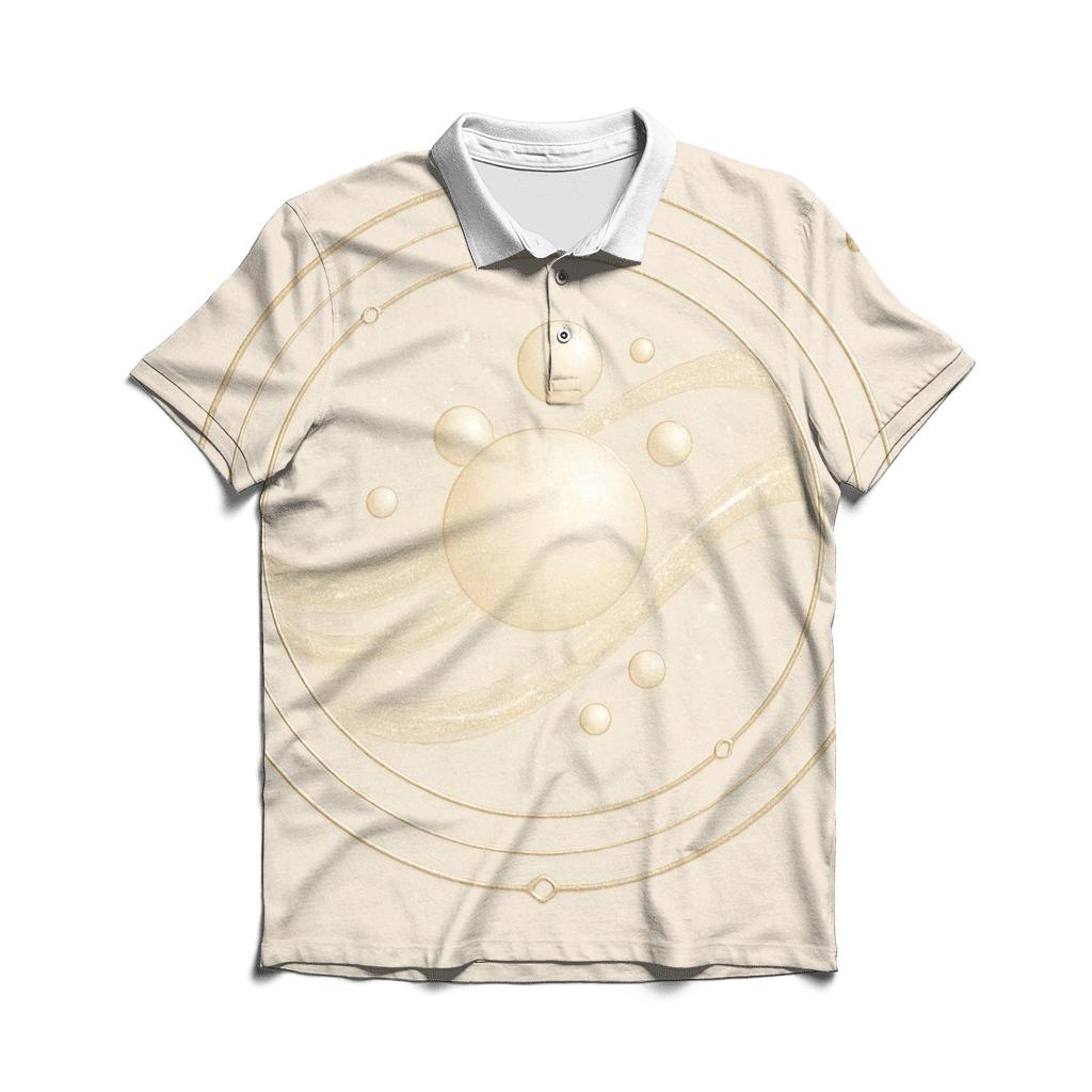 Champagne Crest Orbits premium cotton polo shirts