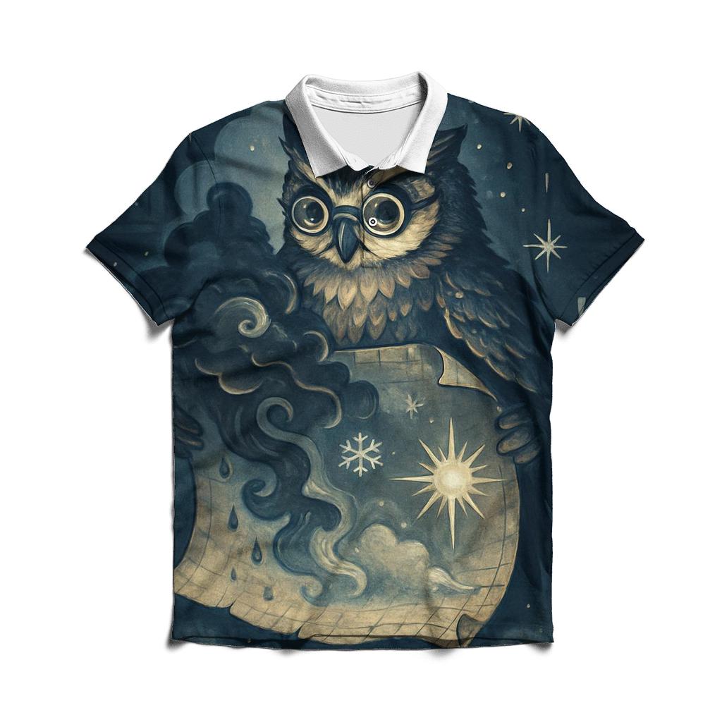 The Library Of Lost Weather embroidered polo tops