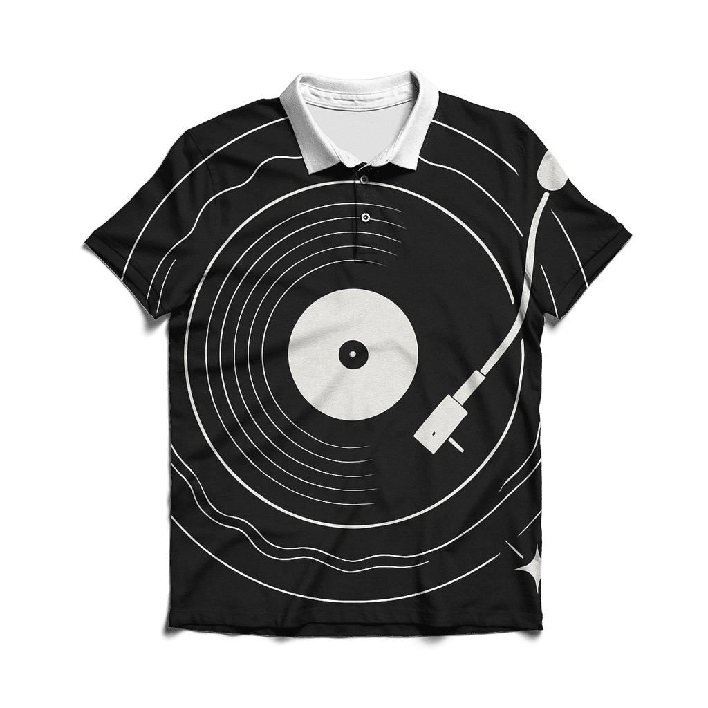 Monochrome Turntable Orbit Diagram personalized polo shirts