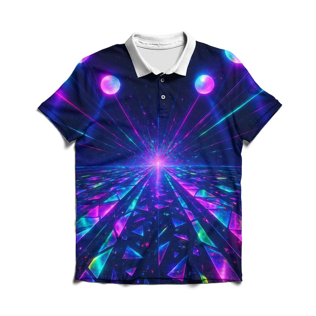 Neon Prism Runway casual sports polo shirts