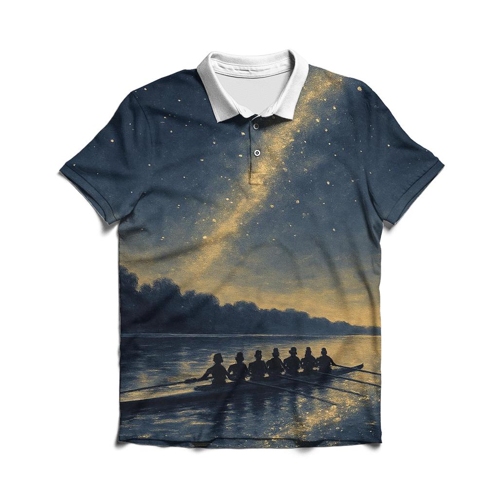 Starlit Wake Rowing United Kingdom premium cotton polo shirts