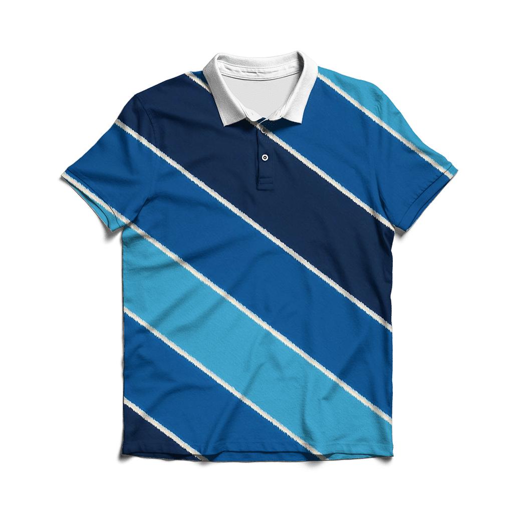Arashi Comet Tail Diagonals embroidered polo tops