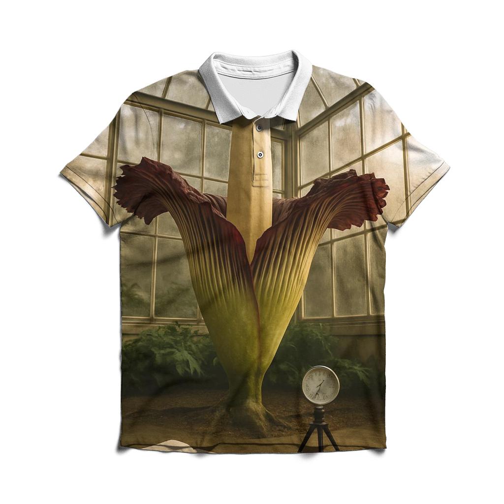 Botanical Conservatory Titan Arum Bloom With Measurement Tools designer slim fit polos