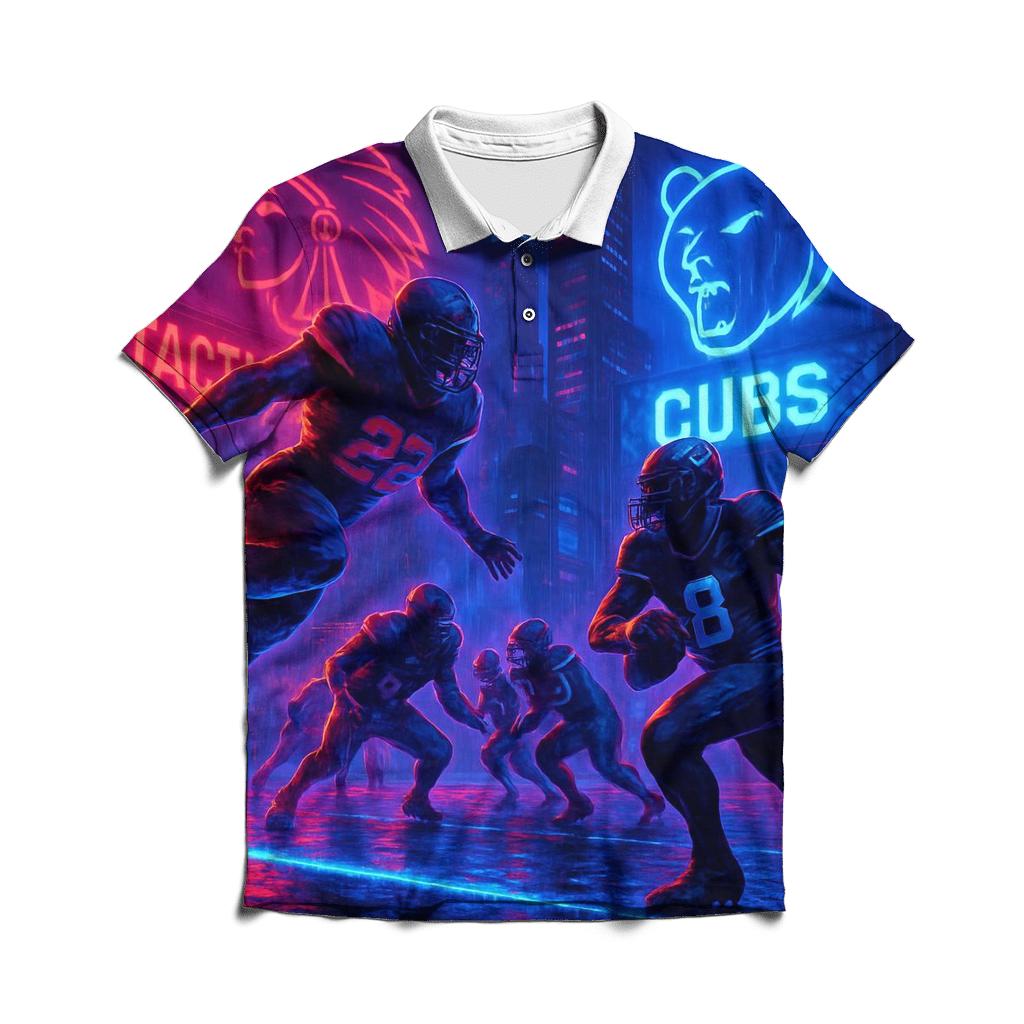 Neon Rooftop Rumble Braves Vs Cubs designer slim fit polos
