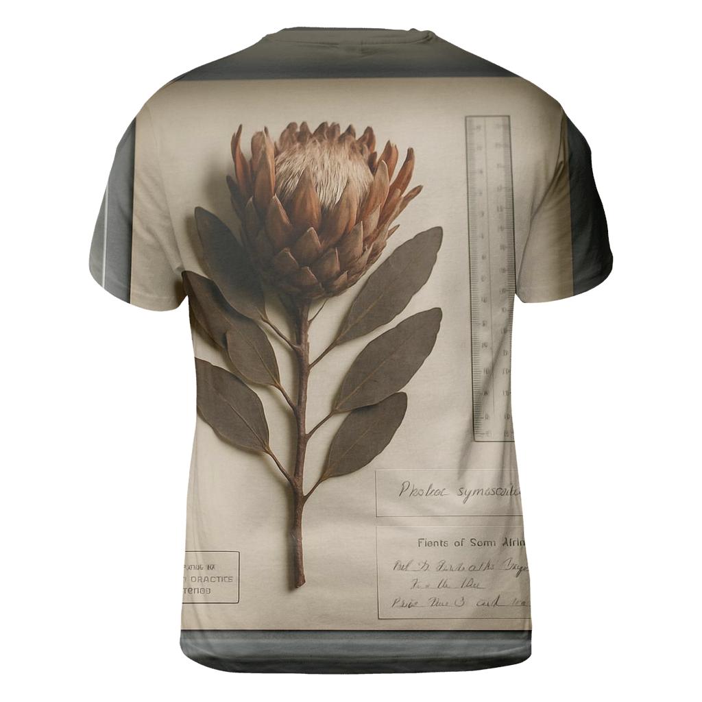 Herbarium Drawer With Protea Specimen Labels custom all-over print shirts
