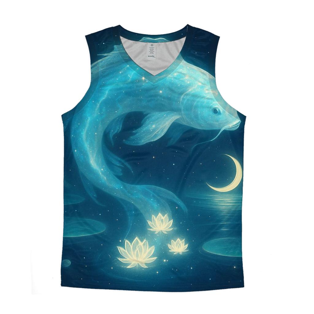 Aurora Koi Nebula Garden sports performance tank tops