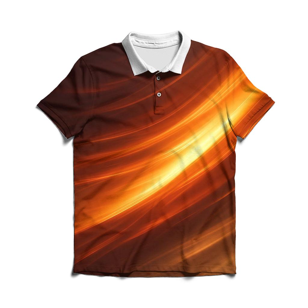 Molten Copper Drift Gradient branded logo polo shirts