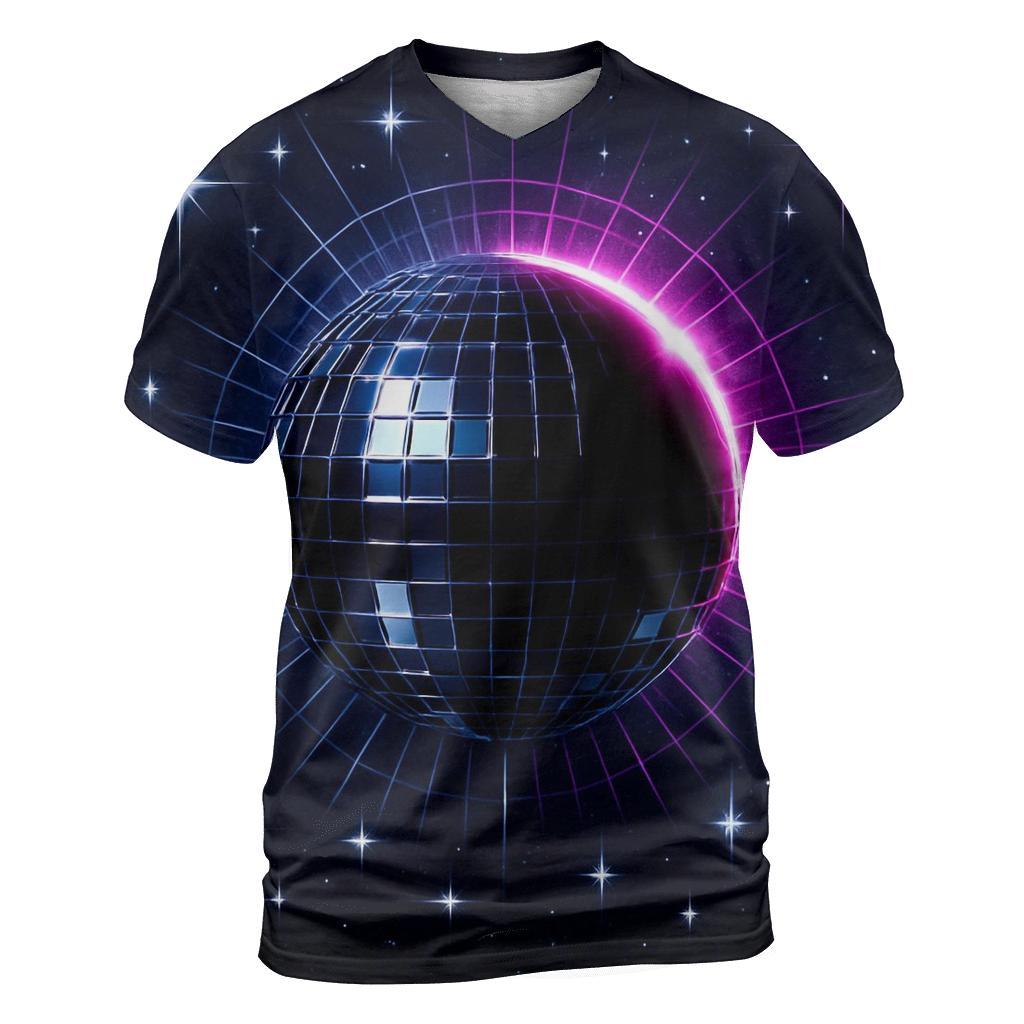 Disco Eclipse Lattice statement graphic shirts