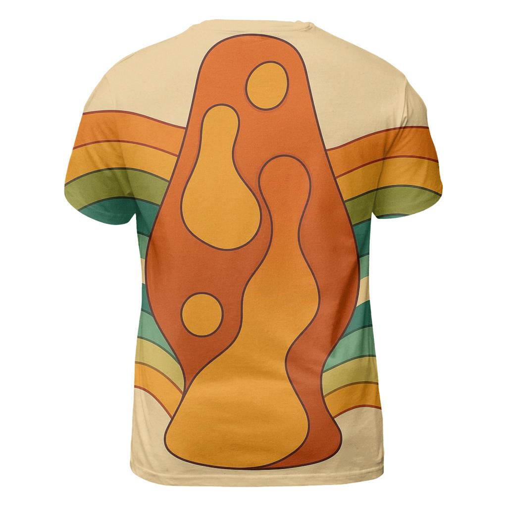 Groovy Lava Lamp Gradient Waves trendy printed shirt styles