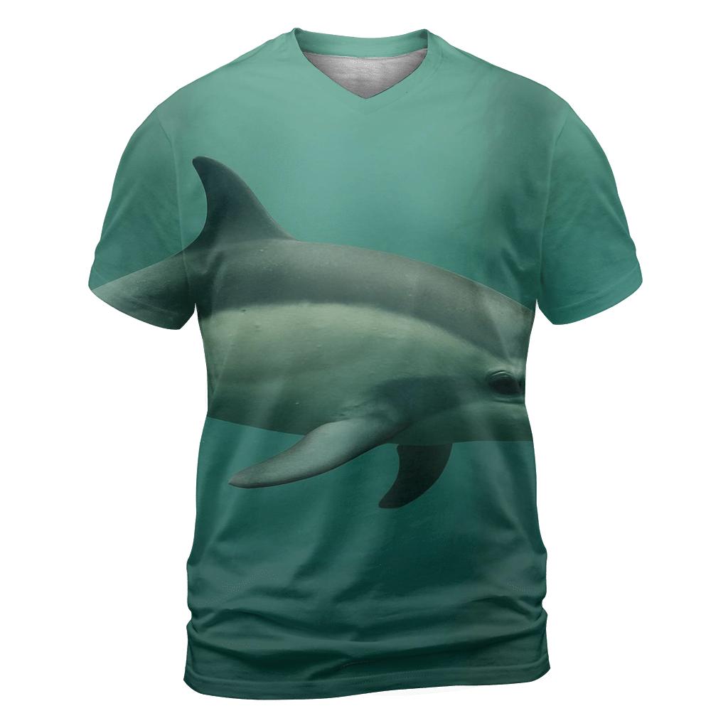 Kelp Forest Pursuit Common Dolphin trendy printed shirt styles