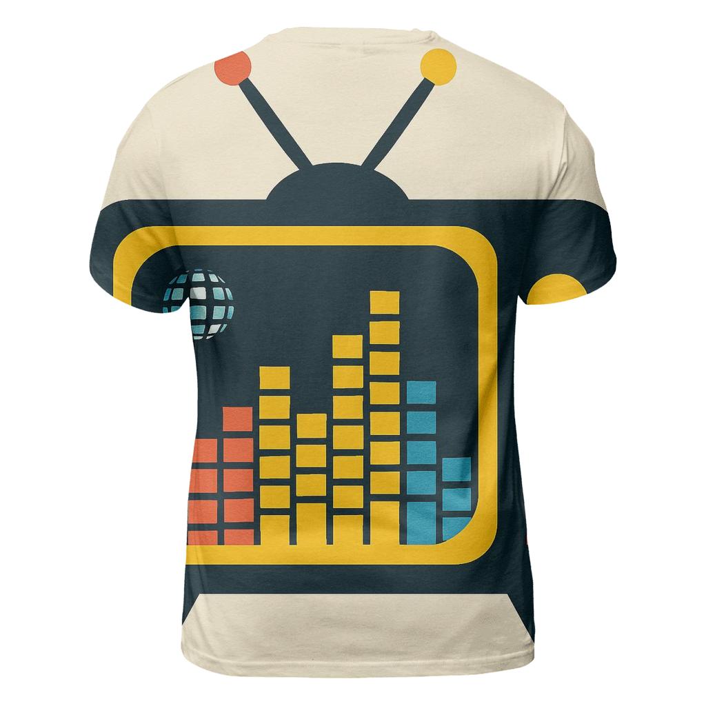 Retro TV Equalizer Skyline trendy printed shirt styles