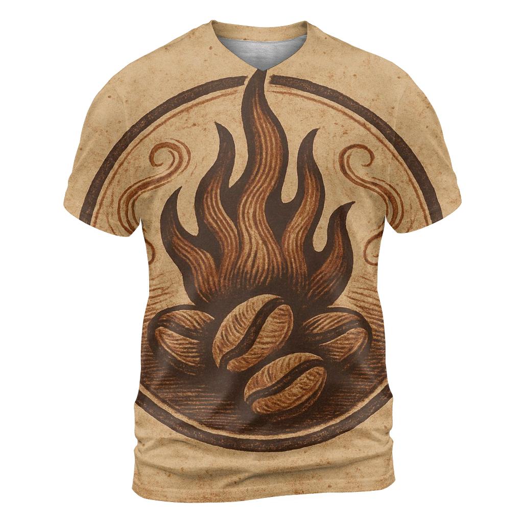 Roast Ember Crest statement graphic shirts