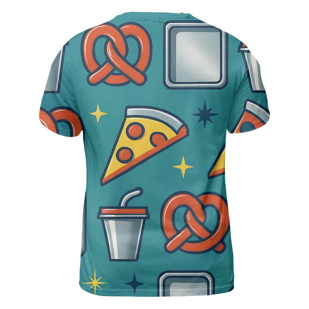 Mall Food Court Chrome Icons trendy printed shirt styles