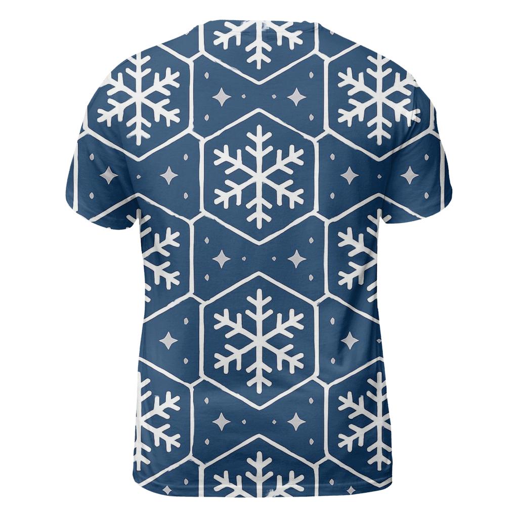 Snowflake Lattice Night Pattern creative print fashion shirts