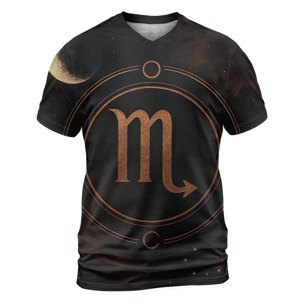 Scorpio Lunar Node Sigil Night artistic all-over print tops