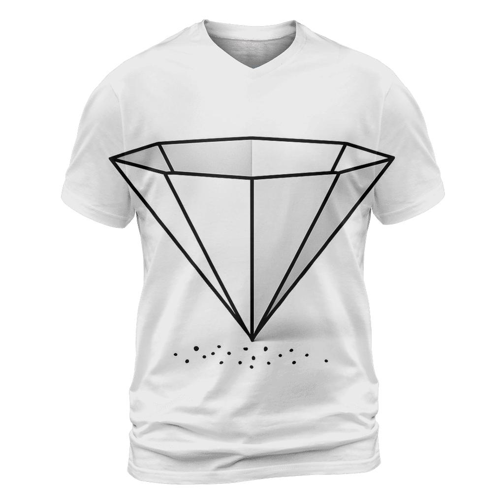 Filter Fold Geometry artistic all-over print tops