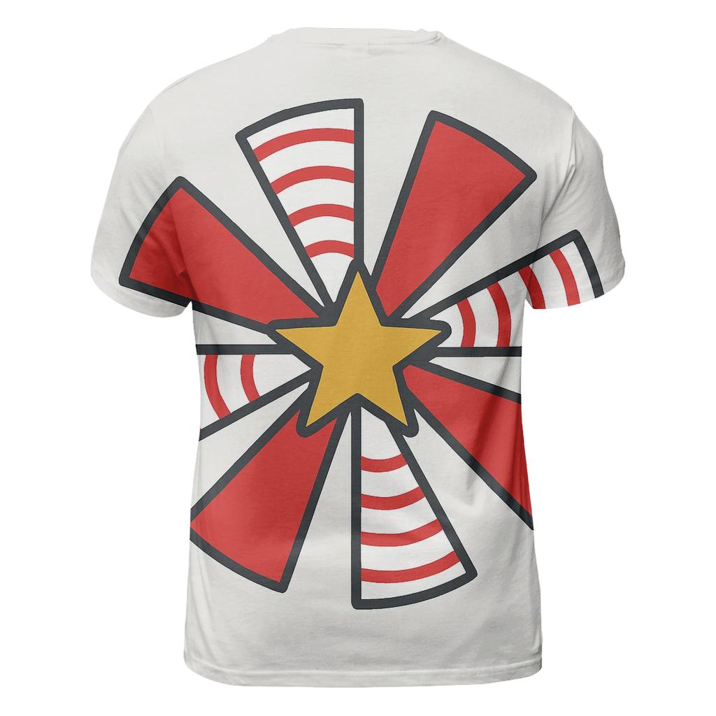 Candy Cane Stripe Starburst creative print fashion shirts