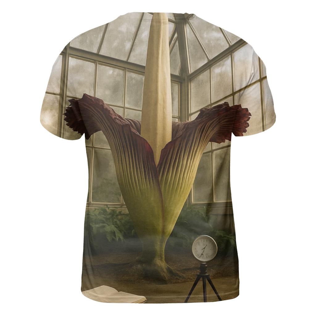 Botanical Conservatory Titan Arum Bloom With Measurement Tools custom all-over print shirts
