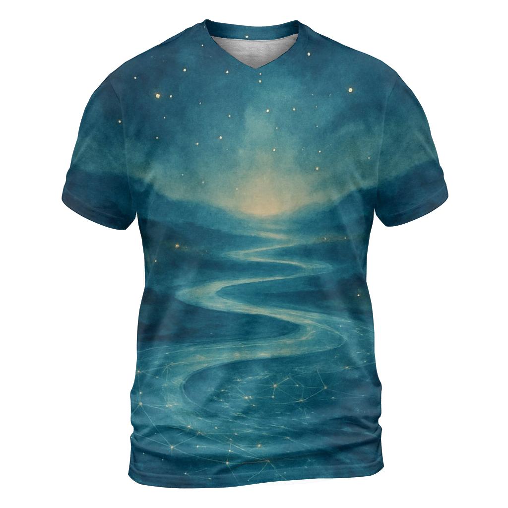 River Of Soft Constellations statement graphic shirts