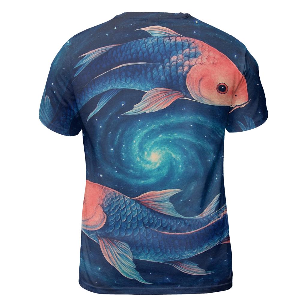 Deep Space Koi Nebula Swirl personalized full print shirts