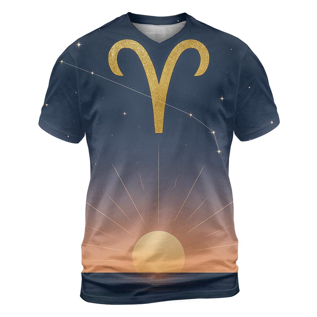 Aries Equinox Fire Glyph Horizon vibrant all-over design tees