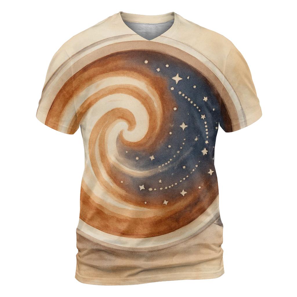 Latte Constellation Swirl personalized full print shirts