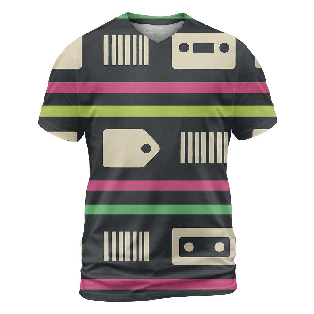 VHS Rental Aisle Price Tag Stripes personalized full print shirts