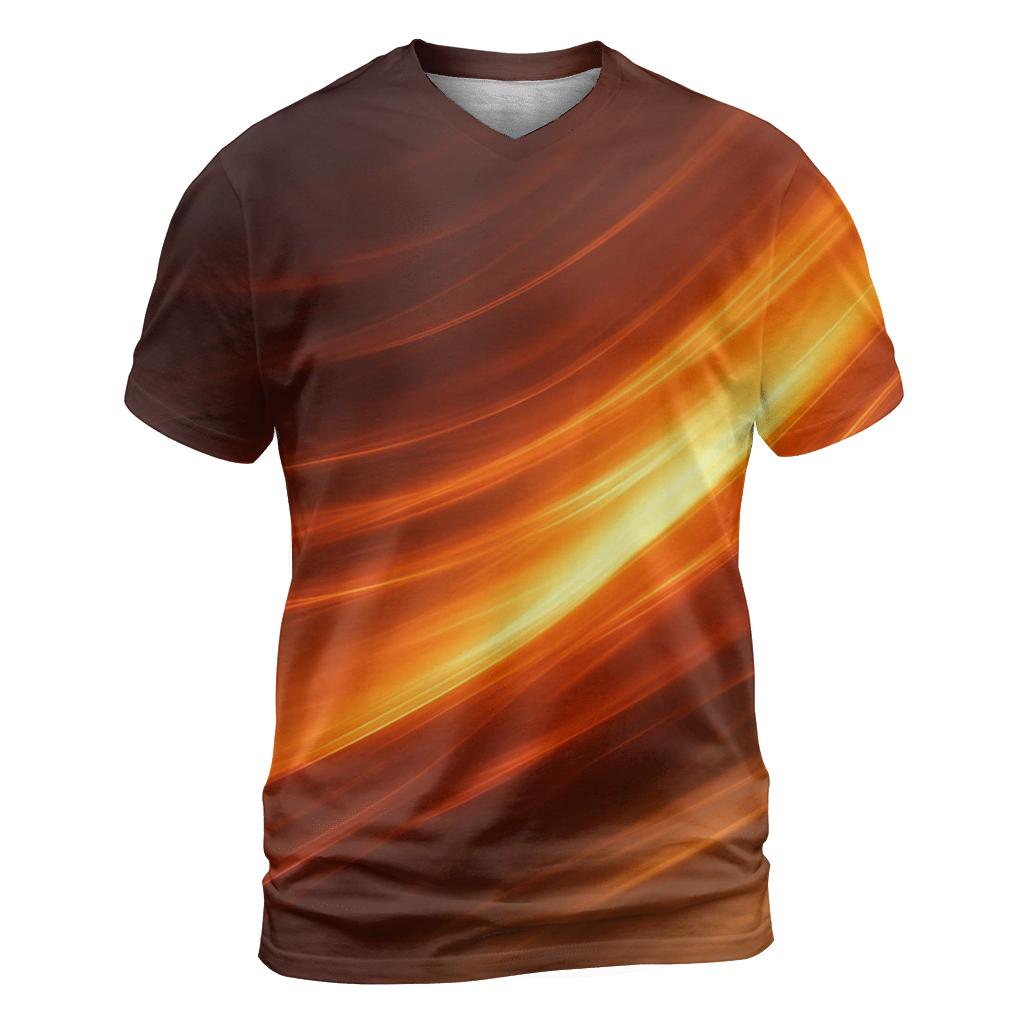 Molten Copper Drift Gradient artistic all-over print tops