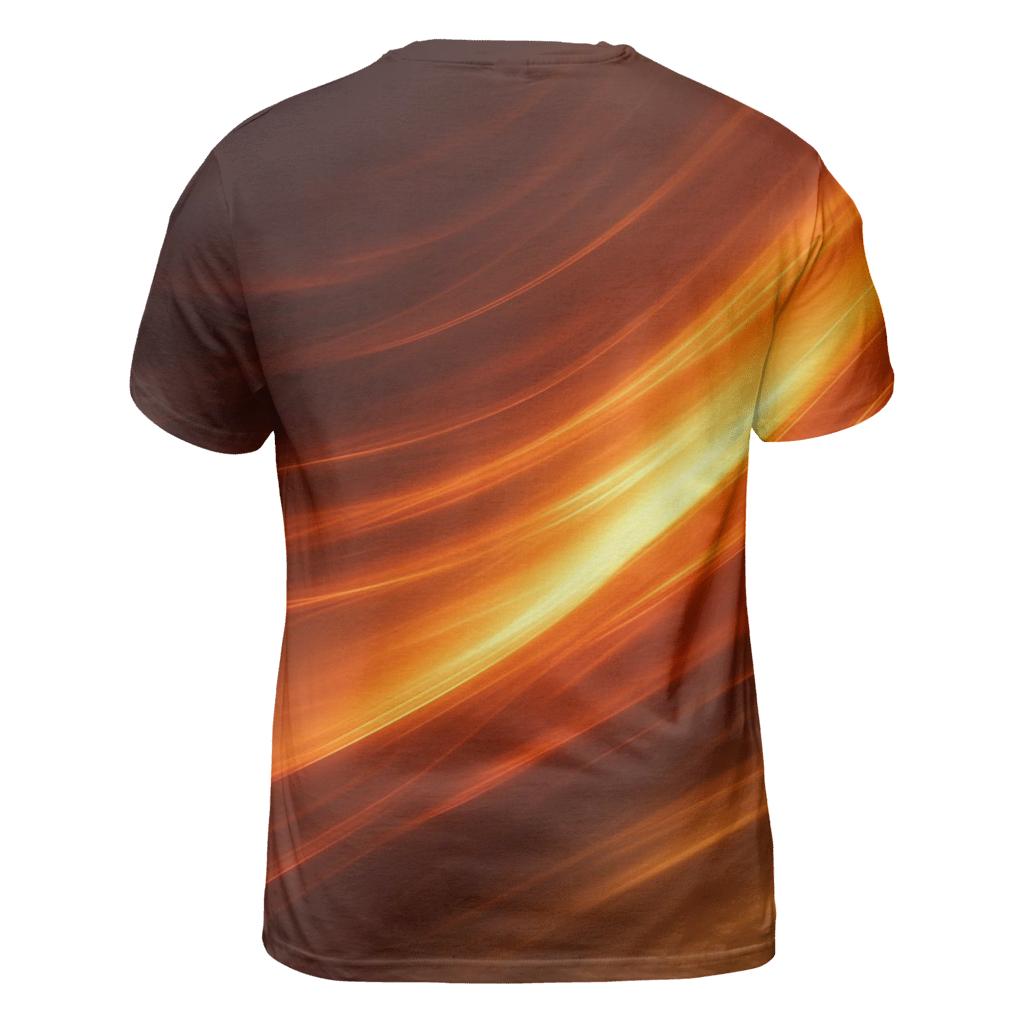 Molten Copper Drift Gradient artistic all-over print tops