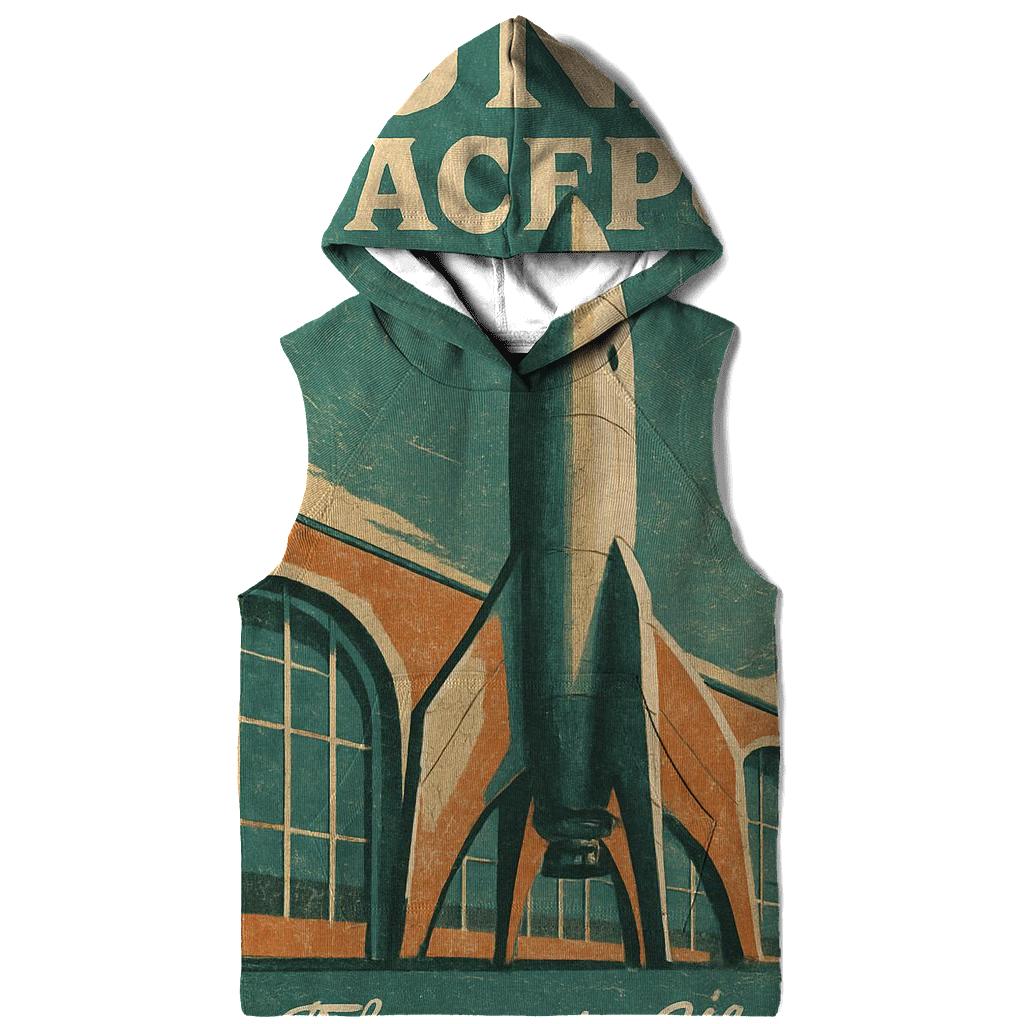 Worn Spaceport Travel Poster 1977 printed hoodies