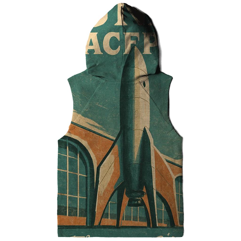 Worn Spaceport Travel Poster 1977 printed hoodies