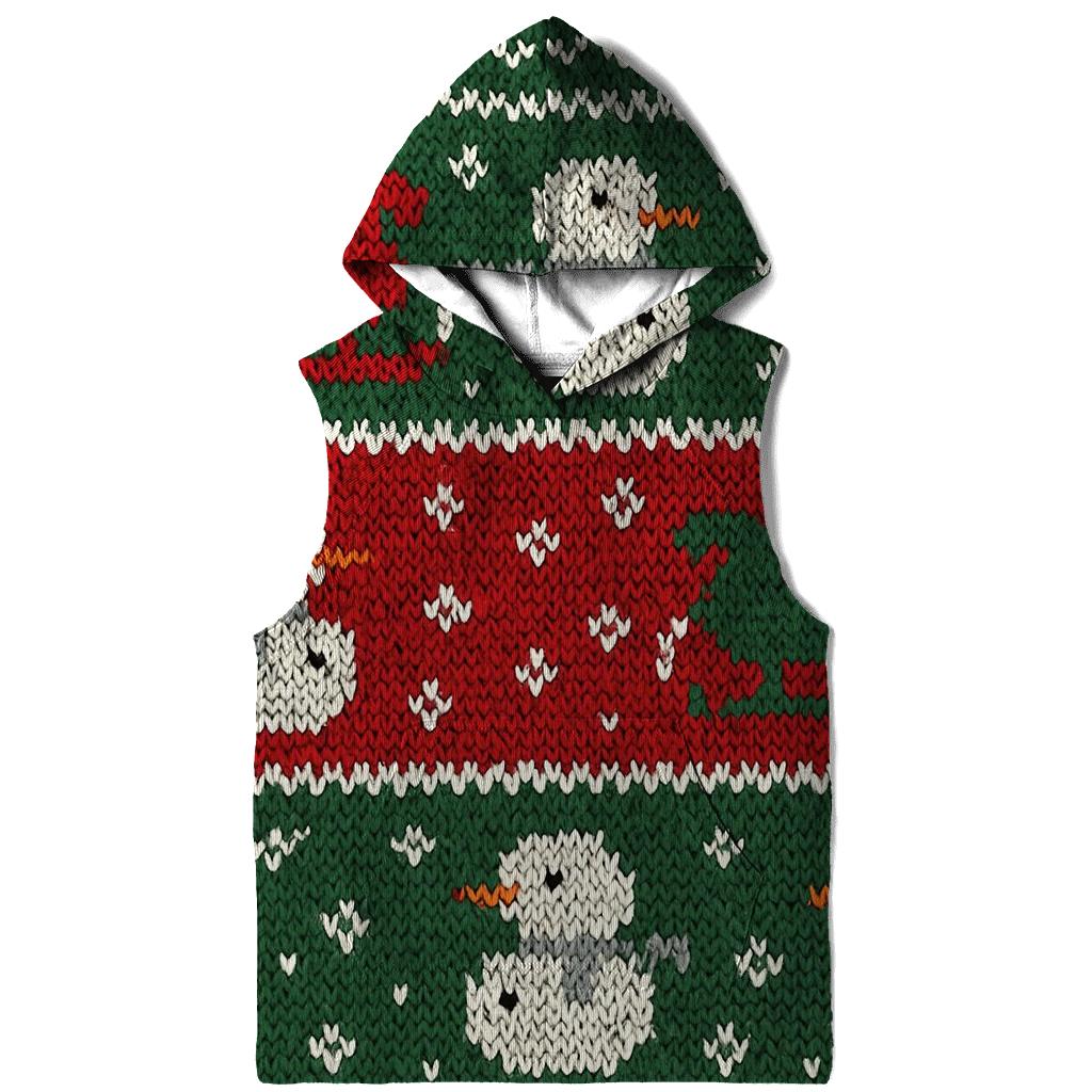 Ugly Christmas Sleigh And Snowman Band Sampler Design hoodies fashion