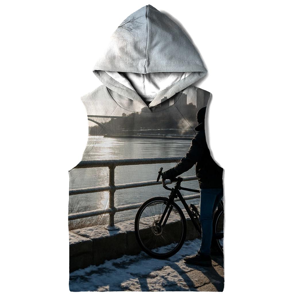 Winter Sun On The Harlem River With The Upper Manhattan Skyline heavyweight hoodies